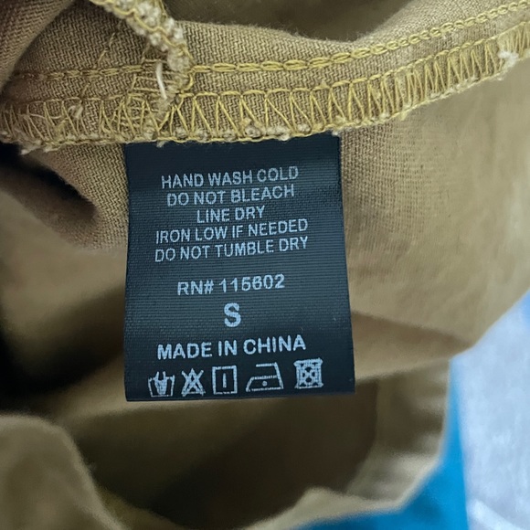 All in Favor Paperbag Belted Camel Colored Shorts - Picture 9 of 10